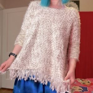 Umgee chunky brown white sweater